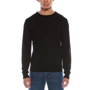 Mette Mens Merino Wool Crewneck Sweater, Black